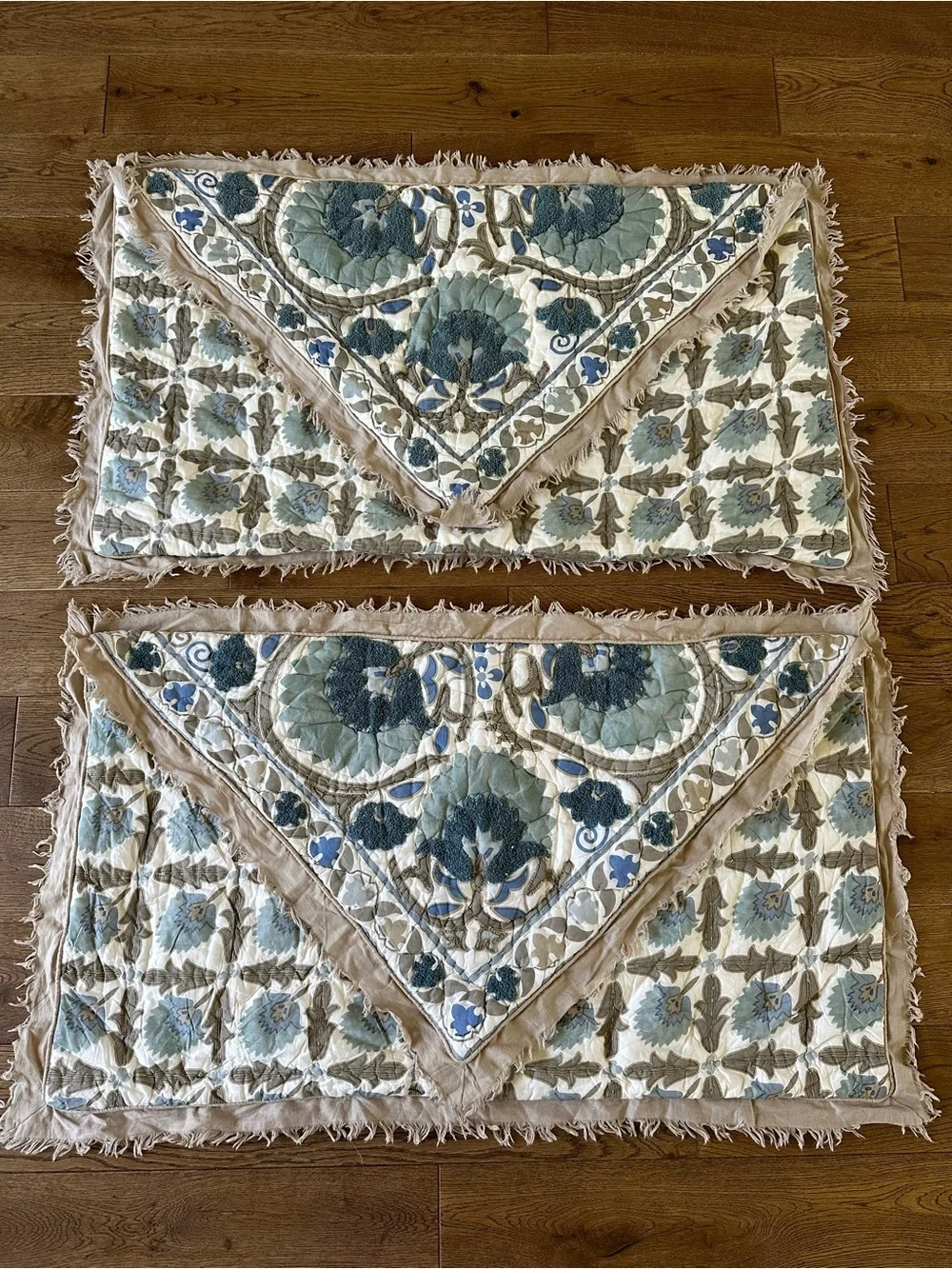 Soft Surroundings 2 Pillow Shams Covers 100% Cotton